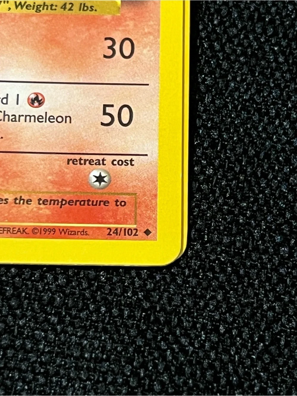 POKEMON CHARMELEON SLASH ORIGINAL RARE 1999 CARD 24/102 LEVEL 32  #5  MINT